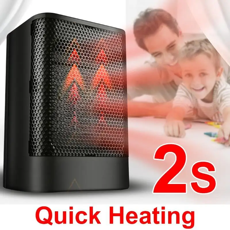 

Warmer Heating Electric Heater Fan Mini Electric Heater Portable Economic 220V 700W 2 in 1 Over-Heat Protection Office