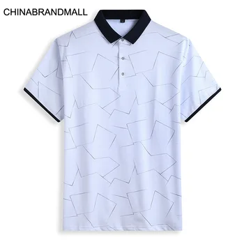 

2020 Men Plus Fat Plus Size Lapel Printing Short Sleeve Super Male Fat Man Printing Short Sleeve T Shirt