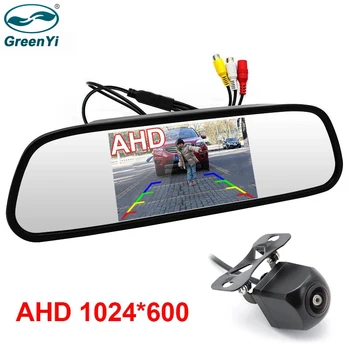 

GreenYi AHD 1024x600P 5" Car Inside Rearview Mirror Monitor With Fisheye Lens Starlight Night Vision Rear View Reverse Camera