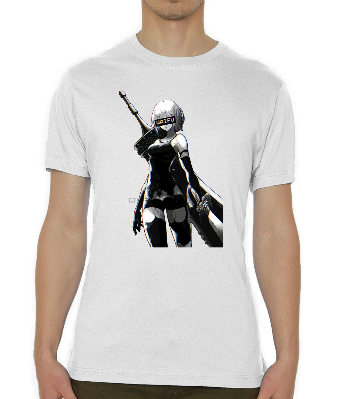 Мужская футболка с принтом Nier Automata A2 Waifu | одежда