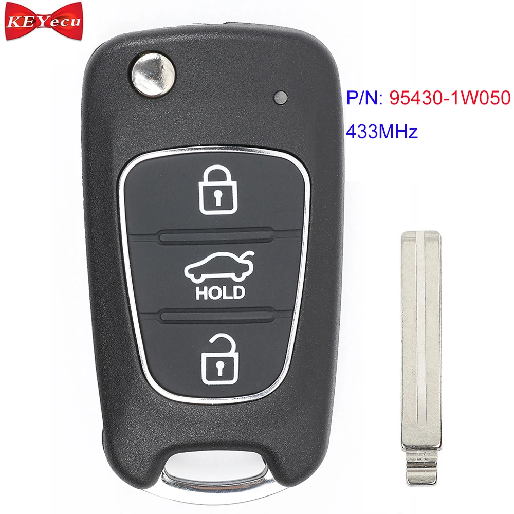 

KEYECU for Kia Rio 2011 2012 2013 Upgraded Remote Car Key Fob P/N: 95430-1W050 433MHz ID46 Chip