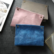Tissue Boxes PU Tissue Box Tissue Box Desktop Storage Box Portable Detachable Multifunctional Waterproof Storage Organization portable bathroom dice shape storage extractive tissue box