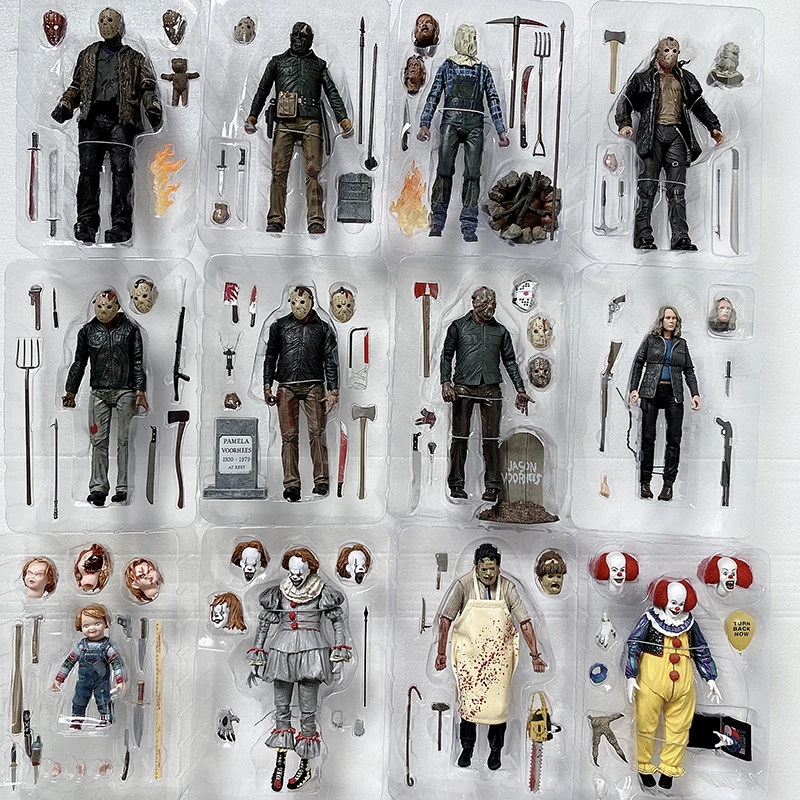 NECA The 13th Friday Jason Freddy Krueger Leatherface Chainsaw John Carpenter's Michael Myers IT Pennywise Joker Action Figure