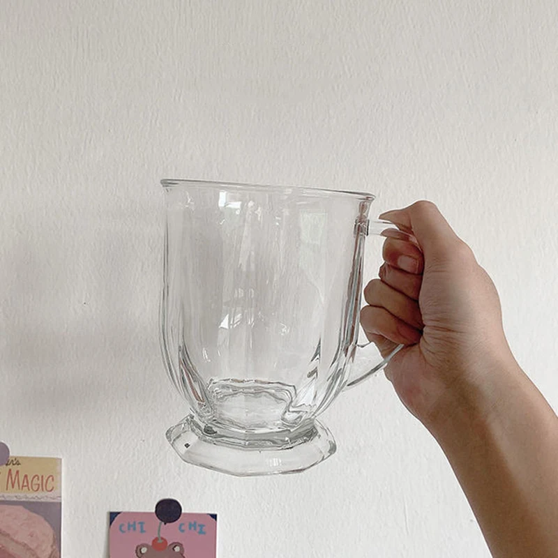 Oversized Clear Coffee Mug, Trendy Coffee Mug, Clear Aesthetic