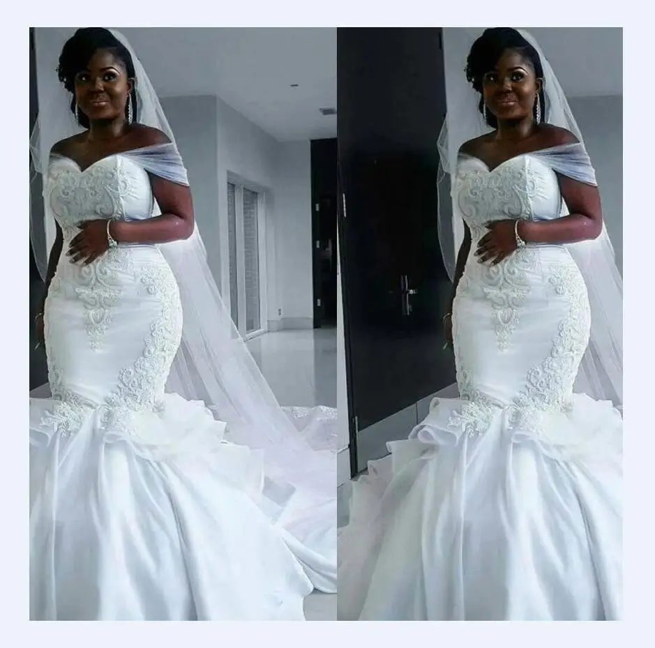 Indian Bridal Designs Embroidery Satin Mermaid Wedding Dress Vestido De Noiva Plus Size Bridal Gown Wedding Dresses Aliexpress