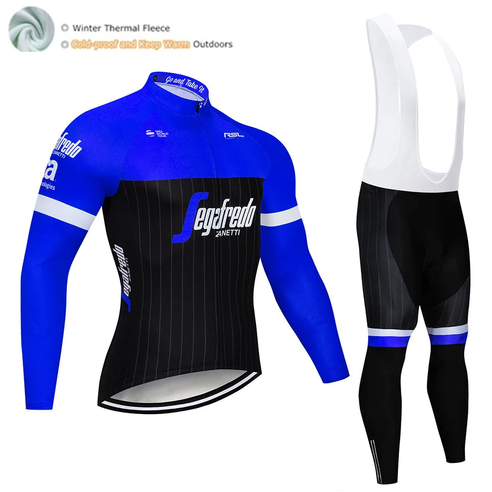 TREKING Pro Team, Зимняя Теплая Флисовая одежда для велоспорта, Мужская футболка с длинным рукавом, костюм для езды на велосипеде, MTB, одежда, комбинезон, комплект - Цвет: Winter Cycling Suit