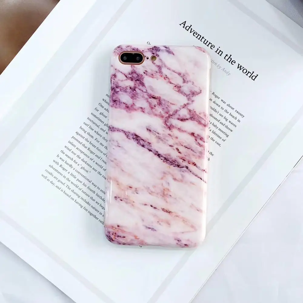 2 Роскошный Мраморный чехол для iPhone XS Max XR X силиконовый чехол ТПУ глазурь задняя чехол для iPhone 7 8 6 6s Plus для телефона - Color: 2