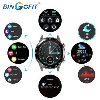 

BingoFit Smart Watch Fitness Tracker Men Smartwatch Wearable Devices Smart Band Heart Rate Monitor ECG Detection Smart Brac Band