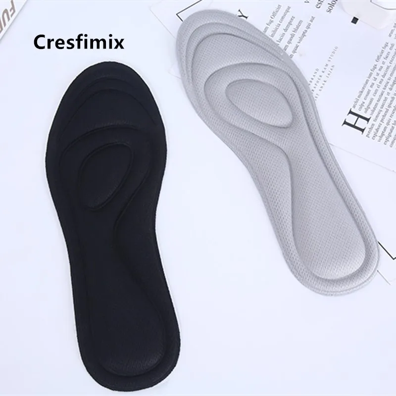 Cresfimix semelle de chaussures, унисекс, светильник, поглощающий пот, серая обувь, стельки для мужчин размера плюс, мягкие стельки для ног a5593