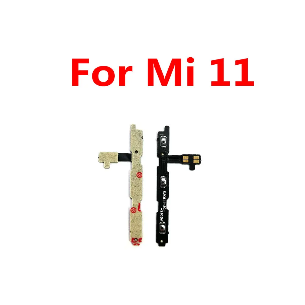 Bouton d'alimentation pour Xiaomi Mi 11 Pro Lite 5G, bouton de volume, muet  marche/arrêt, câble flexible, 10 pièces/lot