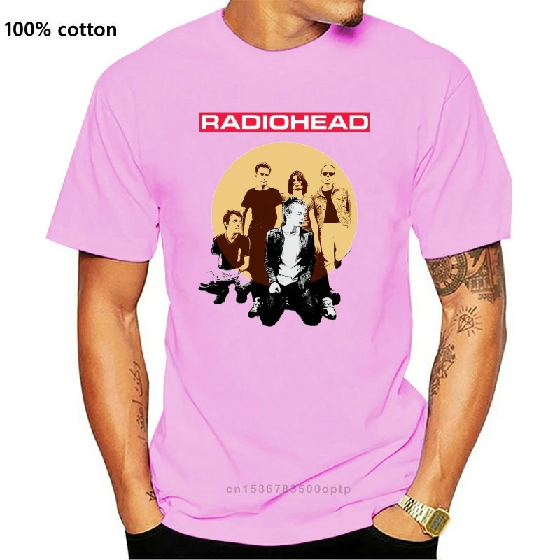 Radiohead V4 Тома Йорка футболка DTG (белый) S-5XL | Мужская одежда
