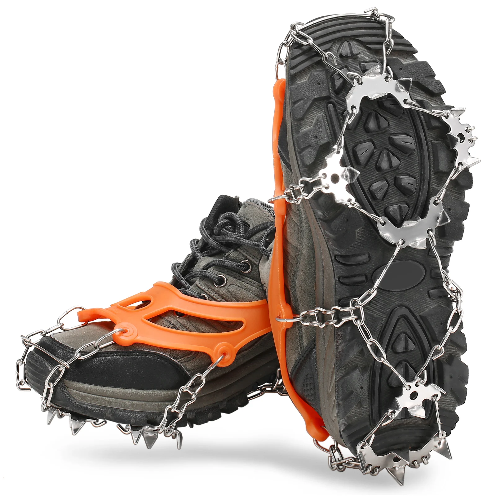 Ice Snow Crampons Cleats Anti-slip Shoes Spike Grip Boot Traction Grippers 