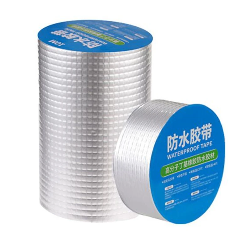 High Temperature Resistance Waterproof Tape Aluminum Foil Thicken Butyl Tape  Wall Crack Roof Duct Repair Adhesive Tape 5-10m - Tape - AliExpress