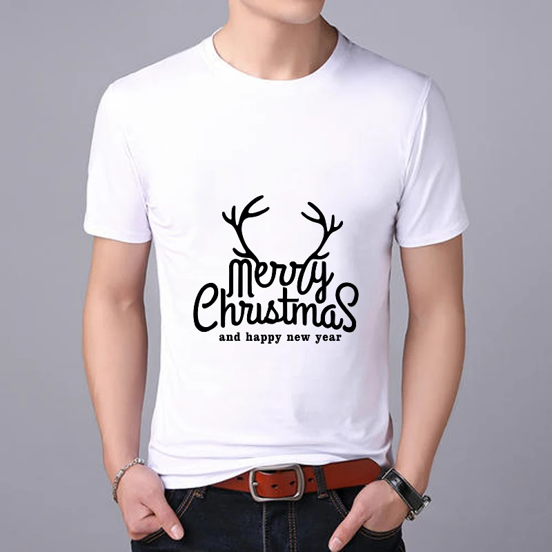 Забавная Мужская футболка с принтом Санта Клауса, топы, футболки, Рождественская футболка, Мужская футболка с рождественским принтом, футболка с Санта Клаусом - Цвет: XMT1110