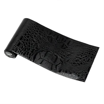 

LEEPEE UV Protected Interior Decoration Leather Texture Car Sticker Film 150*10cm Black Simulation Crocodile Motorcycle Styling