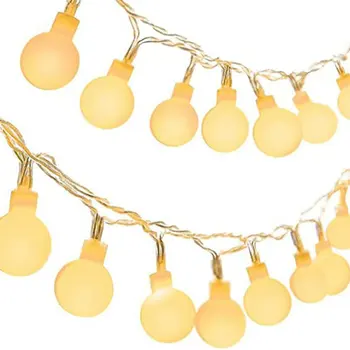 

LED Lights Balloon Decoration 80 Bulb 10m Garland Warm White String Light Waterproof Decorative LED Twinkle Light