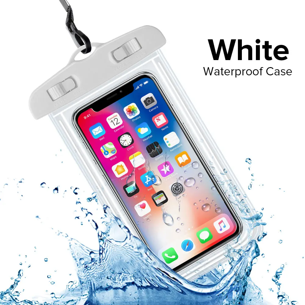 White Олаф водонепроницаемый чехол для телефона для iphone X Xs Max XR 7 8 универсальная купальная подводная сумка с карманами для сушки чехол для смартфона samsung Xiaomi - Цвет: White