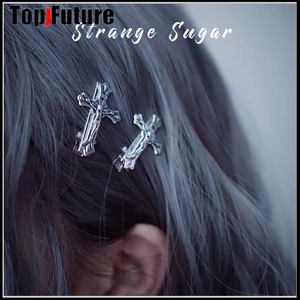 Girl Japanese Samurai Ninja pins Punk cross hairpin headdress pins hair pin Retro make old Jesus Cross earth cool dark hair clip