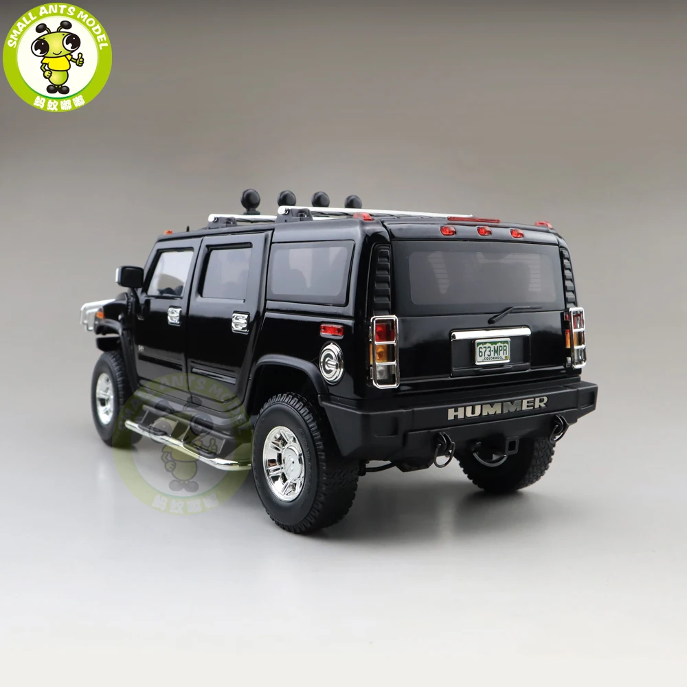 1/18 GreenLight Hummer H2 литой модельный автомобиль игрушка джип подарки для мальчиков и девочек, черные Цвет