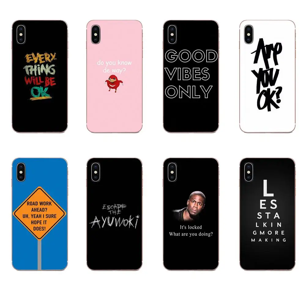 Мягкий чехол для Xiaomi Redmi Mi 4 7A 9T K20 CC9 CC9e Note 7 8 9 Y3 SE Pro Prime Go Play Funny Meme You Ok I Am Fine |