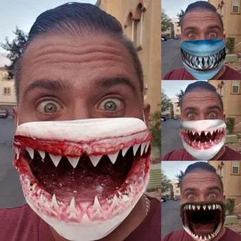 

Halloween Funny Mask 2020 Scarf Adult Anti-Dust Sand Exhaust Sunscreen Funny Face Mask Breathable Cycling Mask Mascarilla