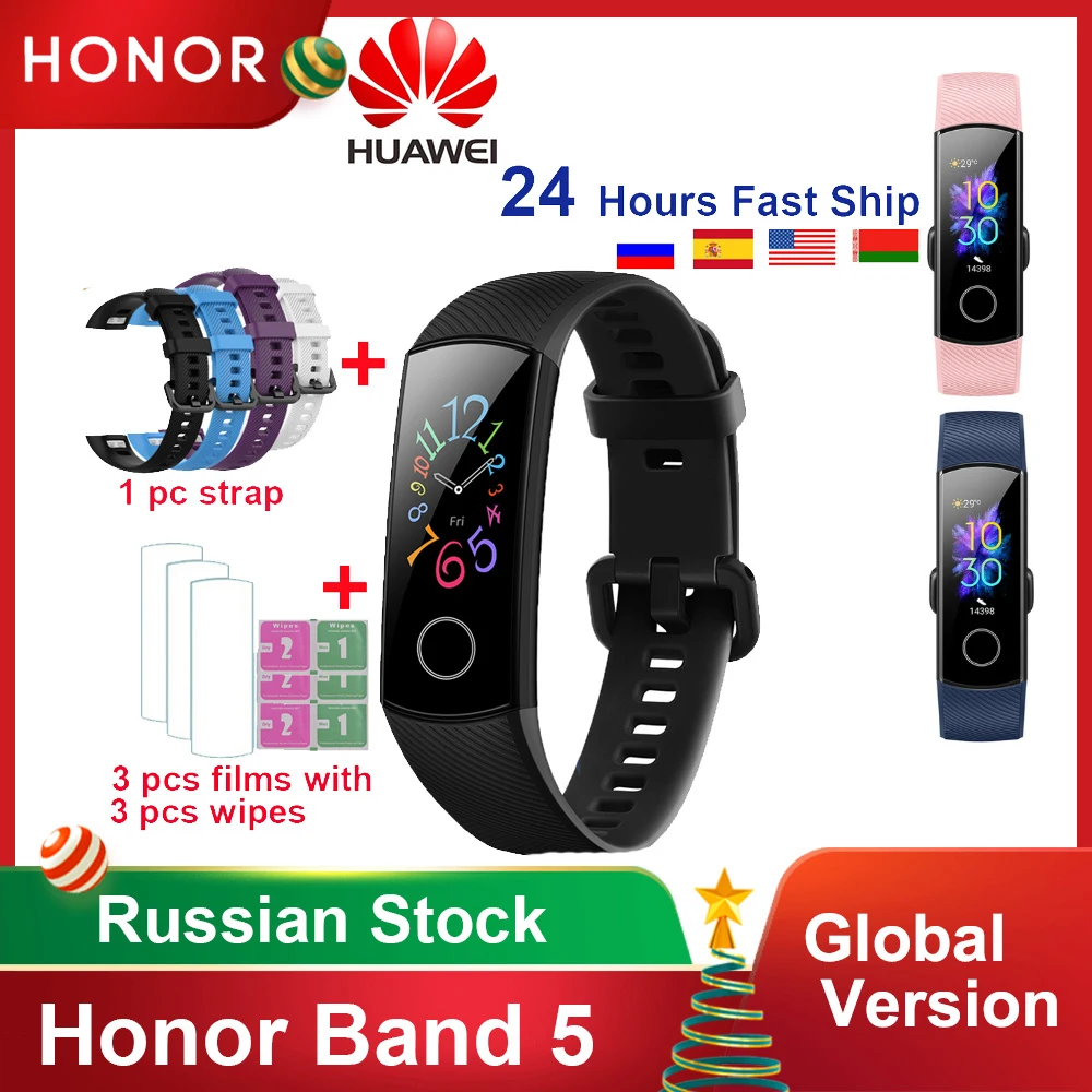 Оригинальный Huawei Honor Band 5 4/4e глобальная Версия смарт браслет с кислородом крови монитор сердечного ритма Водонепроницаемый Фитнес браслет|Смарт-браслеты|   | АлиЭкспресс