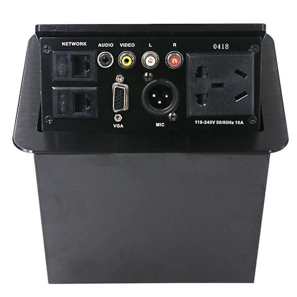 L0418 Мультимедийный USB VGA сетевой всплывающий источник питания Скрытая офисная домашняя настольная розетка