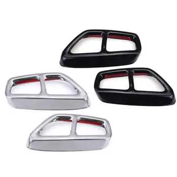 

Hot Stainless Steel Car Rear Dual Exhaust Muffler Pipe Cover Trims Auto Exterior Parts For BMW 5 Series G30 G31 2017 2018