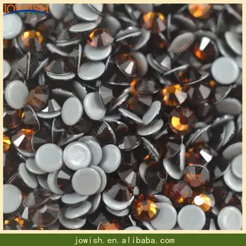 

DMC Smoked Coffe SS6-SS30 Glass Crystal Flat Back Rhinestones Best Strass Hot Fix Rhinestones For Garment