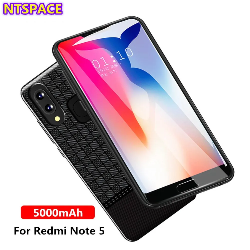 5000 мАч портативный телефон батарея мощность чехол для Xiaomi Redmi Note 5 Power Bank телефона