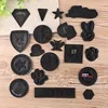 20 Style black Leather iron on patches embroidery badge embroidery For Clothing repair Patch DIY ► Photo 1/3