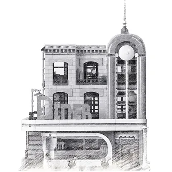 

LP 15037 Creator Series Street Downtown Diners Building Blocks Bricks Educational Toys Birthday Gifts For Kids