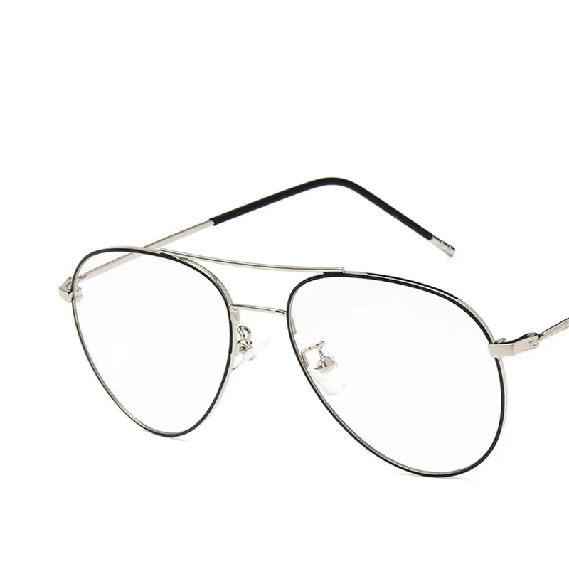Vazrobe, большие очки, оправа для мужчин и женщин, 148 мм, авиационные очки для мужчин, диоптрий, близорукость, оптические, по рецепту, золотые, мужские линзы - Цвет оправы: black silver