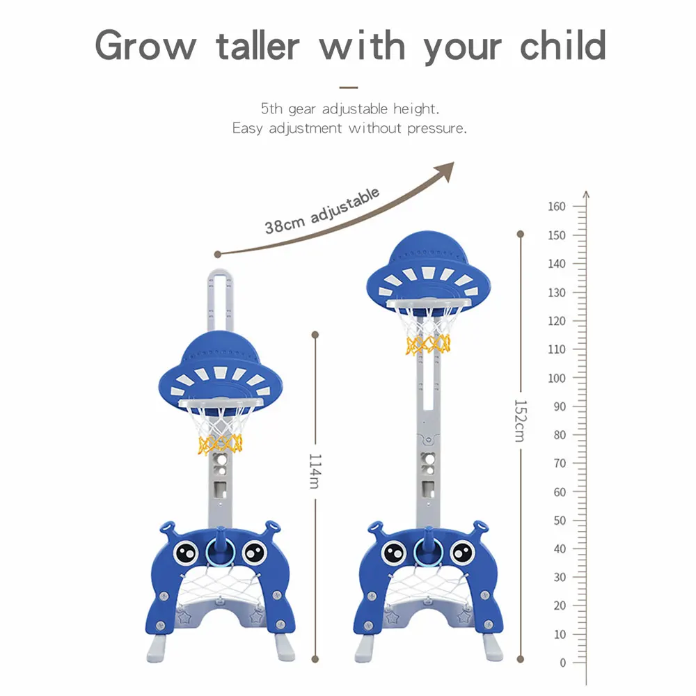 Happymaty Children Indoor Basketball Stand Lifting 1-6 years Baby Home Sports Shooting Toy Ball Baby Shooting Frame H01