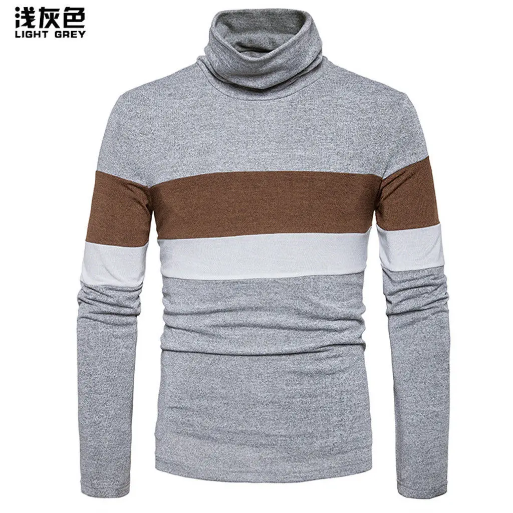Повседневная Лоскутная футболка мужская хлопок Slim Fit вырез лодочкой с длинным рукавом Топы Рубашки - Цвет: Серый