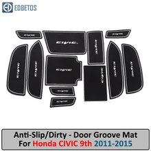Противоскользящий коврик для HONDA CIVIC 9 2011 2012 2013 9th Gen затворный слот подставка анти-грязный Салонные подложки украшения интерьера автомобиля гель