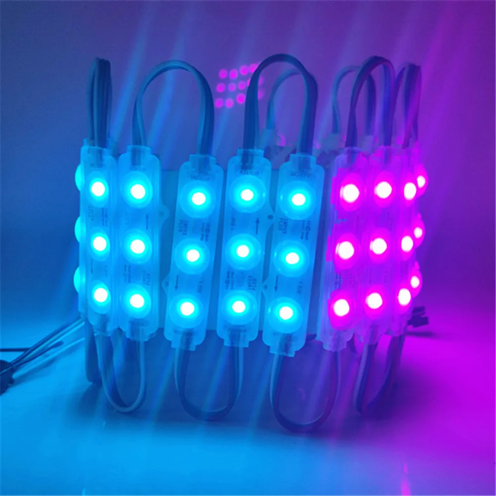 픽셀 LED 모듈 조명, 12V, WS2811, RGB, IC 칩 주입 렌즈, 스마트 매직 주소 지정 가능, 프로그래밍 가능, 풀 컬러 LED 모듈, 20 개