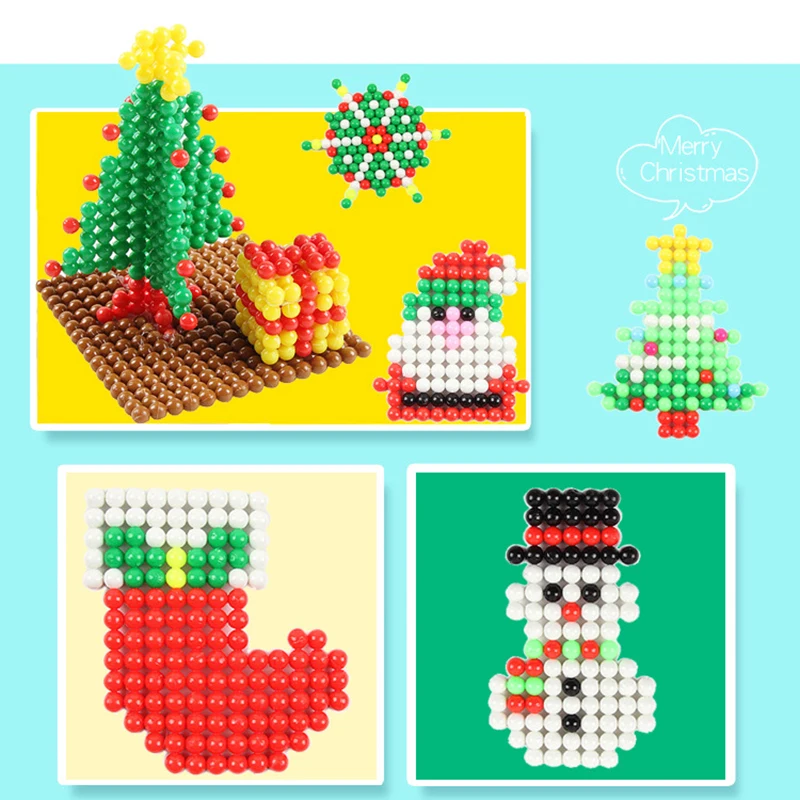 2020 DIY Water Mist Magic Beads Toys For Children Animal Molds Hand Making 3D Puzzle Kids Educational Toys Spell Replenish Beans