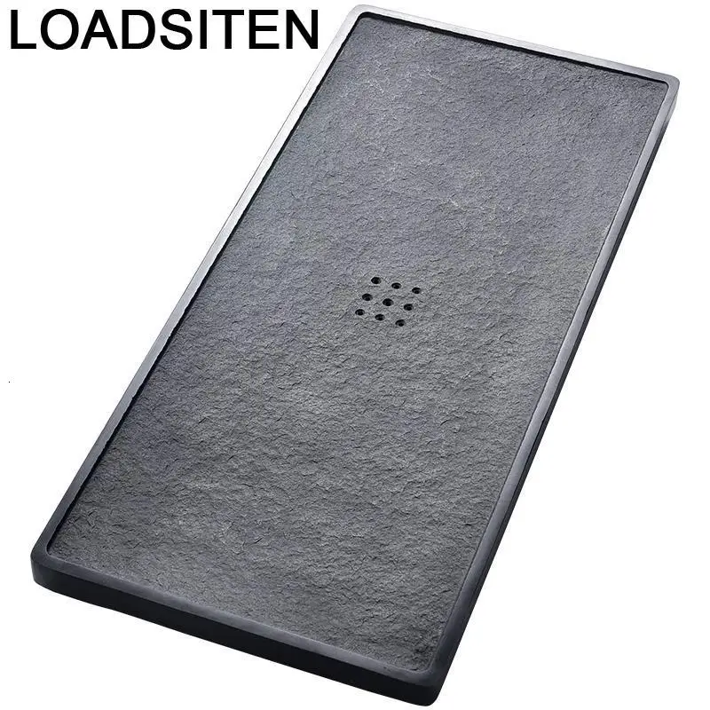 

Dienblad Dienbladen Chinese Sunum Tepsi Set Puer Ceremony Bandeja Para Servir Board Stone Gongfu Serving Kung Fu Holder Tea Tray