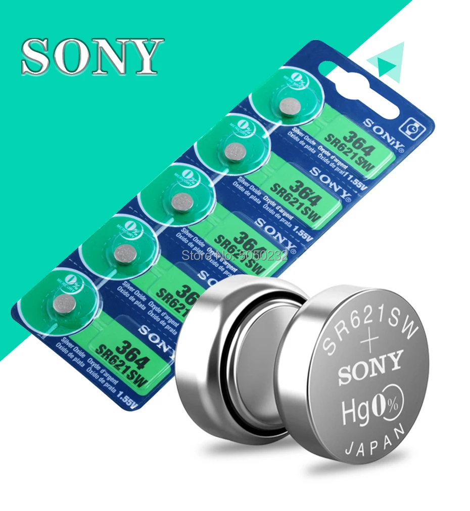 15 шт. для sony 1,55 В 364 SR621SW V364 SR60 SR621 AG1 часы батарейка Кнопка монета ячейка для часов игрушки Сделано в Японии