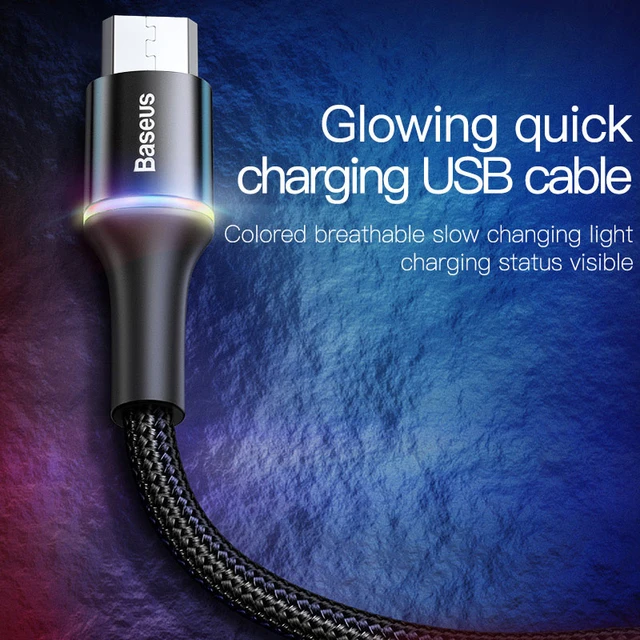 3A câble Micro USB réversible en Nylon charge rapide pour Samsung Xiao