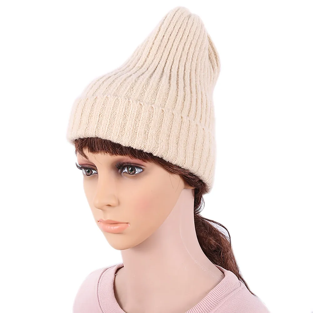 I Новая мода унисекс Зимние шапки для мужчин и женщин Skullies Beanies шикарный вязаный мешковатый мягкий теплый головной убор - Цвет: I