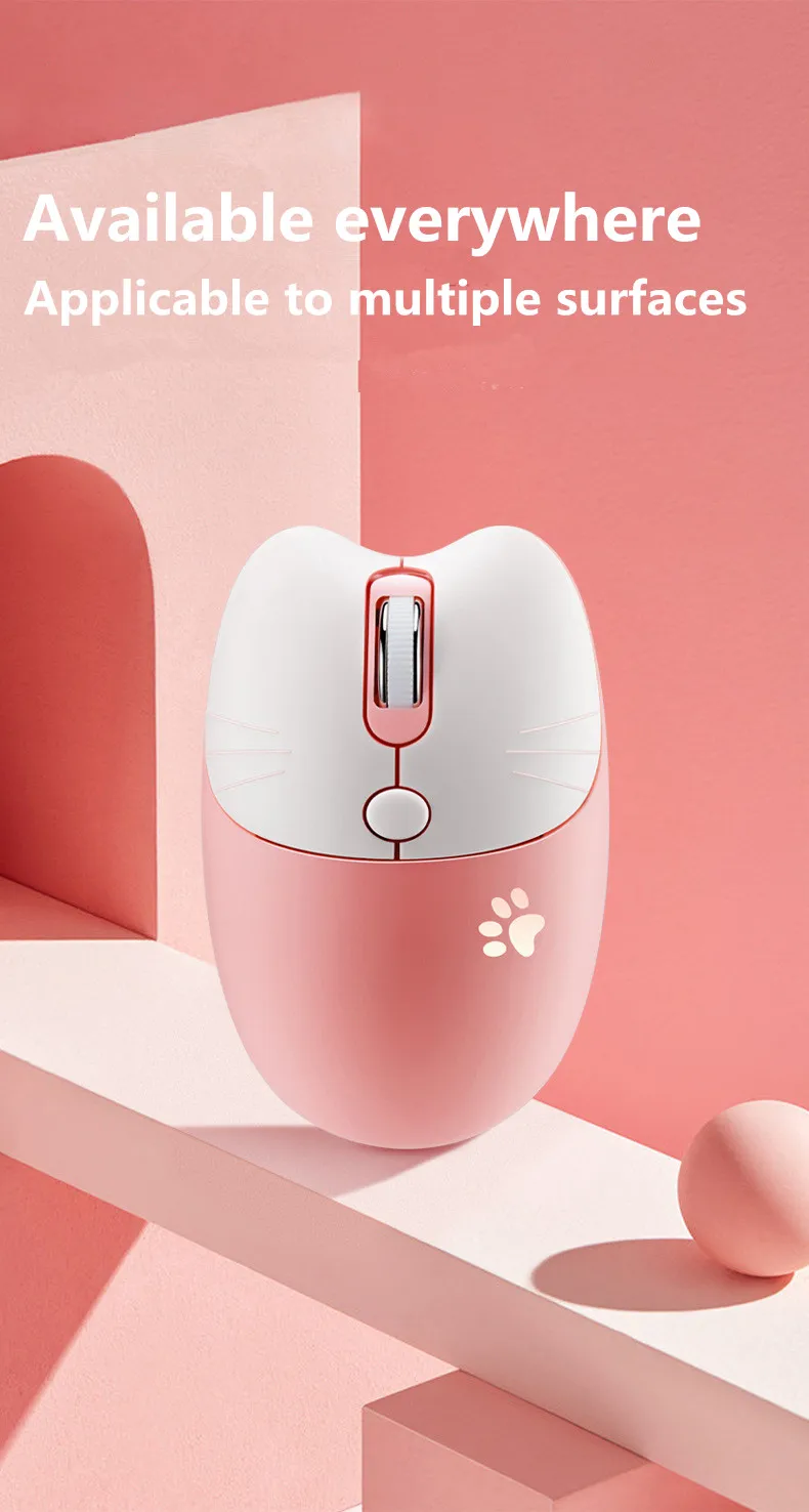 usb wireless mouse 2.4G Wireless Optical Mouse Cute Cat Cartoon Mute Computer Mice Ergonomic Mini 3D Office Mouse for Kid Girl Gift PC Laptop best office mouse