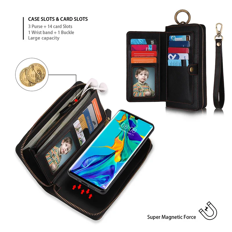 Винтажный чехол-кошелек для huawei P30 Pro, чехол-книжка из кожи P30 Lite, кошелек Книжная полка для телефона huawei P30Lite P30Pro