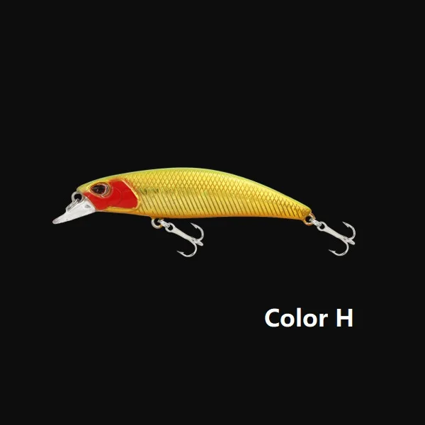 HOT New Minnow mini small fishing lure 60mm high quality vibration swing sink hard bait efficient ice lures japan fishing tackle - Цвет: Color  H