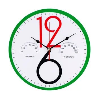 

12inch Wood Wall Clock Green Watch Frame Creative Dial Scale Slient Movement Horloge Office Home Decoration Fashion Young Gift