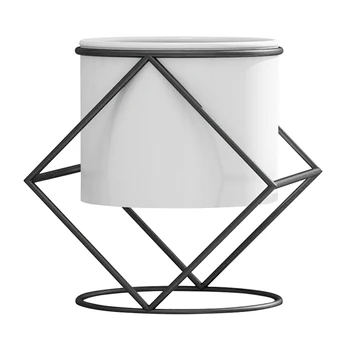 

Simple Iron Art Breathable Nordic Style Bedroom Living Room Home Decor Balcony Flower Pot Holder Indoor Outdoor Modern