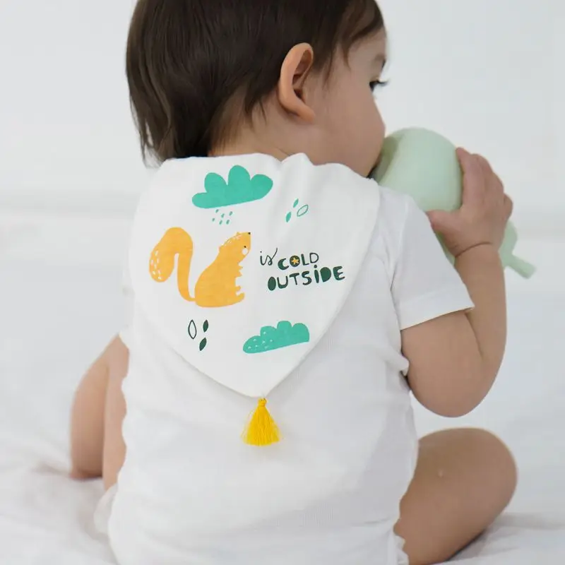 

2020 Newborn Baby Sweat Towel Spring Autumn Baby Four-Layer Gauze Sweat Towel Pad Sling Kindergarten Baby Cotton Sweat Towel