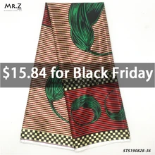 Mr. Z ИМИТИРОВАННАЯ шелковая ткань Африканский принт ткань нигерийская Анкара Африканские Восковые принты для вечерние 5 ярдов для ткани