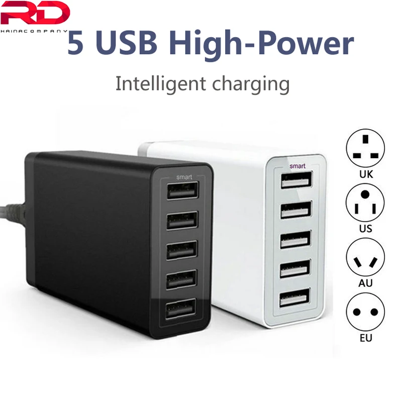 Универсальное зарядное устройство USB 5 портов зарядная станция Универсальный 40W